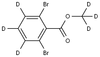 methyl-d3 2,6-dibromobenzoate-3,4,5-d3 Struktur