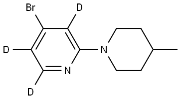 4-bromo-2-(4-methylpiperidin-1-yl)pyridine-3,5,6-d3 Struktur