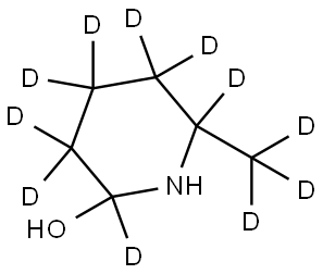 6-(methyl-d3)piperidin-2,3,3,4,4,5,5,6-d8-2-ol Struktur