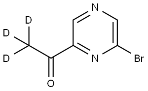 1-(6-bromopyrazin-2-yl)ethan-1-one-2,2,2-d3 Struktur