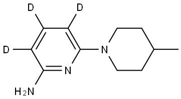 6-(4-methylpiperidin-1-yl)pyridin-3,4,5-d3-2-amine Struktur