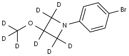 1-(4-bromophenyl)-3-(methoxy-d3)azetidine-2,2,3,4,4-d5 Struktur