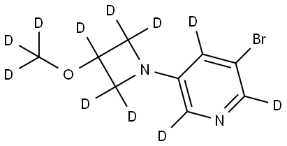 3-bromo-5-(3-(methoxy-d3)azetidin-1-yl-2,2,3,4,4-d5)pyridine-2,4,6-d3 Struktur