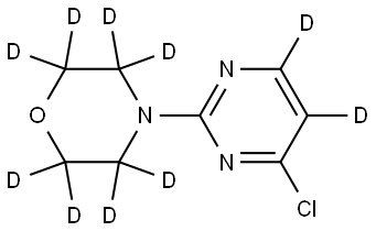 4-(4-chloropyrimidin-2-yl-5,6-d2)morpholine-2,2,3,3,5,5,6,6-d8 Struktur