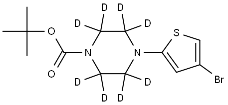 tert-butyl 4-(4-bromothiophen-2-yl)piperazine-1-carboxylate-2,2,3,3,5,5,6,6-d8 Struktur