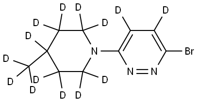 3-bromo-6-(4-(methyl-d3)piperidin-1-yl-2,2,3,3,4,5,5,6,6-d9)pyridazine-4,5-d2 Struktur