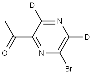 1-(6-bromopyrazin-2-yl-3,5-d2)ethan-1-one Struktur