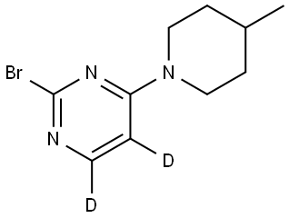 2-bromo-4-(4-methylpiperidin-1-yl)pyrimidine-5,6-d2 Struktur