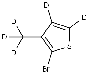 2-bromo-3-(methyl-d3)thiophene-4,5-d2 Struktur