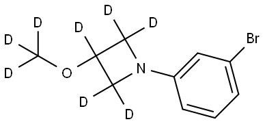 1-(3-bromophenyl)-3-(methoxy-d3)azetidine-2,2,3,4,4-d5 Struktur