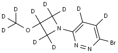 3-bromo-6-(3-(methoxy-d3)azetidin-1-yl-2,2,3,4,4-d5)pyridazine-4,5-d2 Struktur