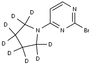 2-bromo-4-(pyrrolidin-1-yl-d8)pyrimidine Struktur