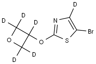 5-bromo-2-((oxetan-3-yl-d5)oxy)thiazole-4-d Struktur