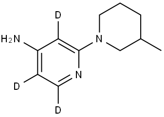 2-(3-methylpiperidin-1-yl)pyridin-3,5,6-d3-4-amine Struktur