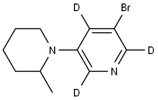 3-bromo-5-(2-methylpiperidin-1-yl)pyridine-2,4,6-d3 Struktur