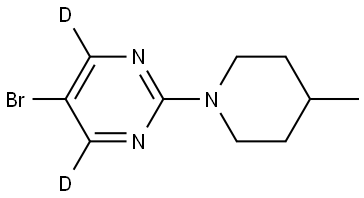 5-bromo-2-(4-methylpiperidin-1-yl)pyrimidine-4,6-d2 Struktur