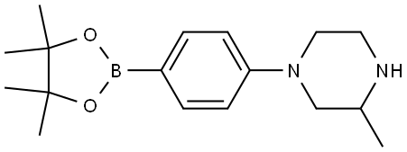 3-methyl-1-(4-(4,4,5,5-tetramethyl-1,3,2-dioxaborolan-2-yl)phenyl)piperazine Struktur