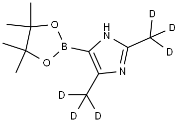 2,5-bis(methyl-d3)-4-(4,4,5,5-tetramethyl-1,3,2-dioxaborolan-2-yl)-1H-imidazole Struktur