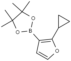 2-(2-cyclopropylfuran-3-yl)-4,4,5,5-tetramethyl-1,3,2-dioxaborolane Struktur