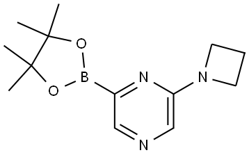 2-(azetidin-1-yl)-6-(4,4,5,5-tetramethyl-1,3,2-dioxaborolan-2-yl)pyrazine Struktur