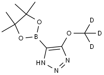 5-(methoxy-d3)-4-(4,4,5,5-tetramethyl-1,3,2-dioxaborolan-2-yl)-1H-1,2,3-triazole Struktur