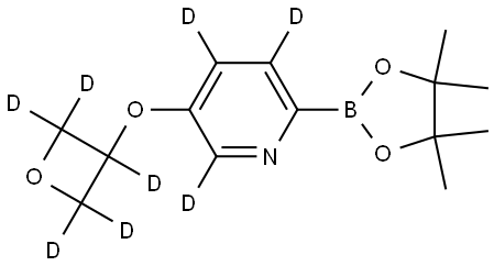 5-((oxetan-3-yl-d5)oxy)-2-(4,4,5,5-tetramethyl-1,3,2-dioxaborolan-2-yl)pyridine-3,4,6-d3 Struktur