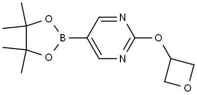 2-(oxetan-3-yloxy)-5-(4,4,5,5-tetramethyl-1,3,2-dioxaborolan-2-yl)pyrimidine Struktur