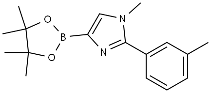 1-methyl-4-(4,4,5,5-tetramethyl-1,3,2-dioxaborolan-2-yl)-2-(m-tolyl)-1H-imidazole Struktur