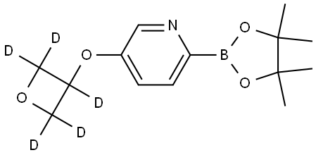 5-((oxetan-3-yl-d5)oxy)-2-(4,4,5,5-tetramethyl-1,3,2-dioxaborolan-2-yl)pyridine Struktur