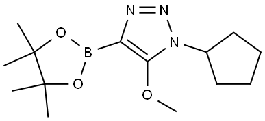 1-cyclopentyl-5-methoxy-4-(4,4,5,5-tetramethyl-1,3,2-dioxaborolan-2-yl)-1H-1,2,3-triazole Struktur