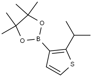 2-(2-isopropylthiophen-3-yl)-4,4,5,5-tetramethyl-1,3,2-dioxaborolane Struktur