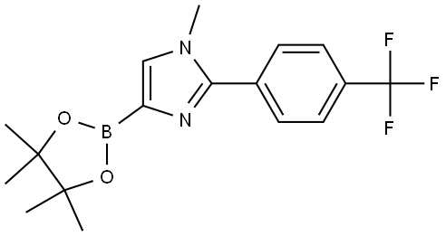 1-methyl-4-(4,4,5,5-tetramethyl-1,3,2-dioxaborolan-2-yl)-2-(4-(trifluoromethyl)phenyl)-1H-imidazole Struktur