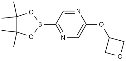 2-(oxetan-3-yloxy)-5-(4,4,5,5-tetramethyl-1,3,2-dioxaborolan-2-yl)pyrazine Struktur