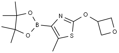 5-methyl-2-(oxetan-3-yloxy)-4-(4,4,5,5-tetramethyl-1,3,2-dioxaborolan-2-yl)thiazole Struktur