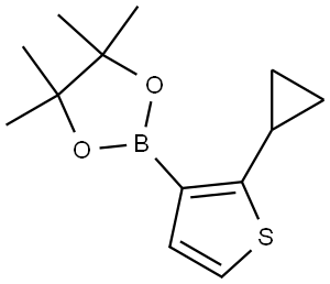 2-(2-cyclopropylthiophen-3-yl)-4,4,5,5-tetramethyl-1,3,2-dioxaborolane Struktur