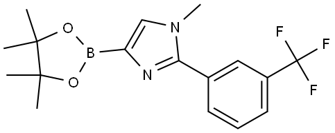 1-methyl-4-(4,4,5,5-tetramethyl-1,3,2-dioxaborolan-2-yl)-2-(3-(trifluoromethyl)phenyl)-1H-imidazole Struktur