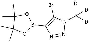 5-bromo-1-(methyl-d3)-4-(4,4,5,5-tetramethyl-1,3,2-dioxaborolan-2-yl)-1H-1,2,3-triazole Struktur