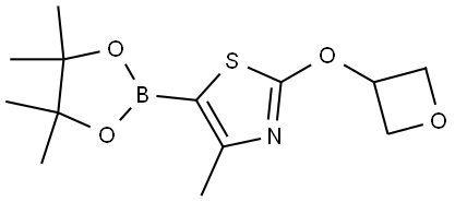 4-methyl-2-(oxetan-3-yloxy)-5-(4,4,5,5-tetramethyl-1,3,2-dioxaborolan-2-yl)thiazole Struktur