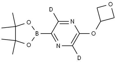 2-(oxetan-3-yloxy)-5-(4,4,5,5-tetramethyl-1,3,2-dioxaborolan-2-yl)pyrazine-3,6-d2 Struktur