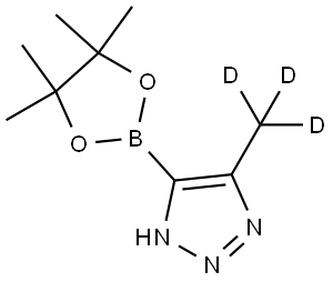 5-(methyl-d3)-4-(4,4,5,5-tetramethyl-1,3,2-dioxaborolan-2-yl)-1H-1,2,3-triazole Struktur