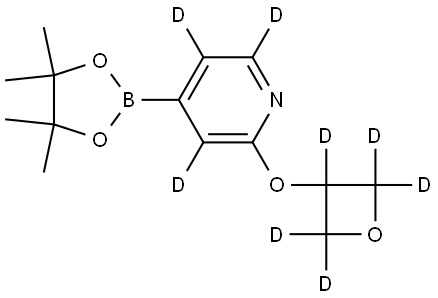 2-((oxetan-3-yl-d5)oxy)-4-(4,4,5,5-tetramethyl-1,3,2-dioxaborolan-2-yl)pyridine-3,5,6-d3 Struktur