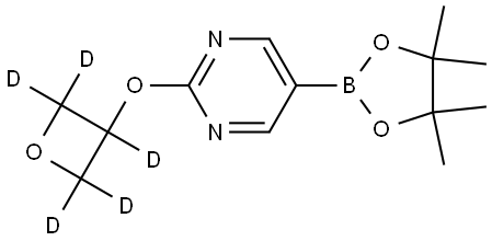 2-((oxetan-3-yl-d5)oxy)-5-(4,4,5,5-tetramethyl-1,3,2-dioxaborolan-2-yl)pyrimidine Struktur