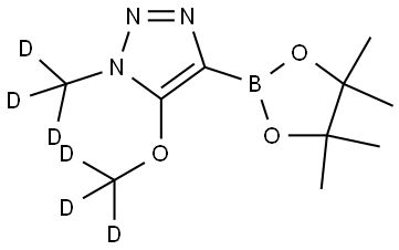 5-(methoxy-d3)-1-(methyl-d3)-4-(4,4,5,5-tetramethyl-1,3,2-dioxaborolan-2-yl)-1H-1,2,3-triazole Struktur