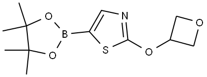 Thiazole, 2-(3-oxetanyloxy)-5-(4,4,5,5-tetramethyl-1,3,2-dioxaborolan-2-yl)- Struktur