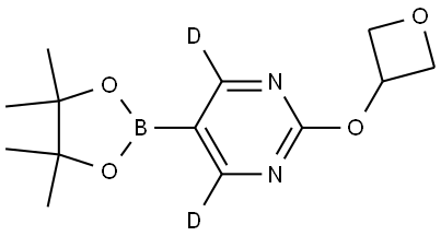 2-(oxetan-3-yloxy)-5-(4,4,5,5-tetramethyl-1,3,2-dioxaborolan-2-yl)pyrimidine-4,6-d2 Struktur