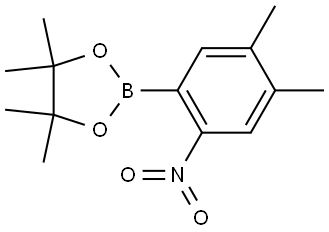 2-(4,5-dimethyl-2-nitrophenyl)-4,4,5,5-tetramethyl-1,3,2-dioxaborolane Struktur