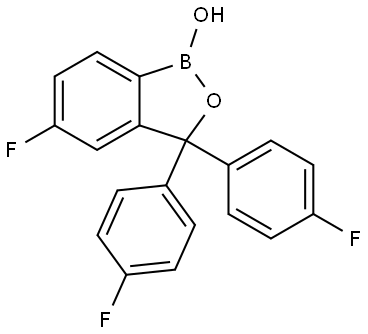 5-Fluoro-3,3-bis(4-fluorophenyl)benzo[c][1,2]oxaborol-1(3H)-ol Struktur