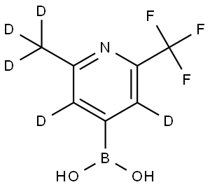 (2-(methyl-d3)-6-(trifluoromethyl)pyridin-4-yl-3,5-d2)boronic acid Struktur