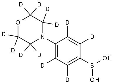 (4-(morpholino-d8)phenyl-2,3,5,6-d4)boronic acid Struktur