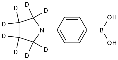 (4-(pyrrolidin-1-yl-d8)phenyl)boronic acid Struktur